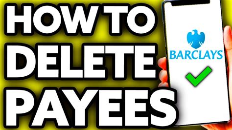 barclays delete payee